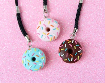 Rosa Donut Schlüsselanhänger, Сhocolate Food Charms, Lustiges Geburtstagsgeschenk
