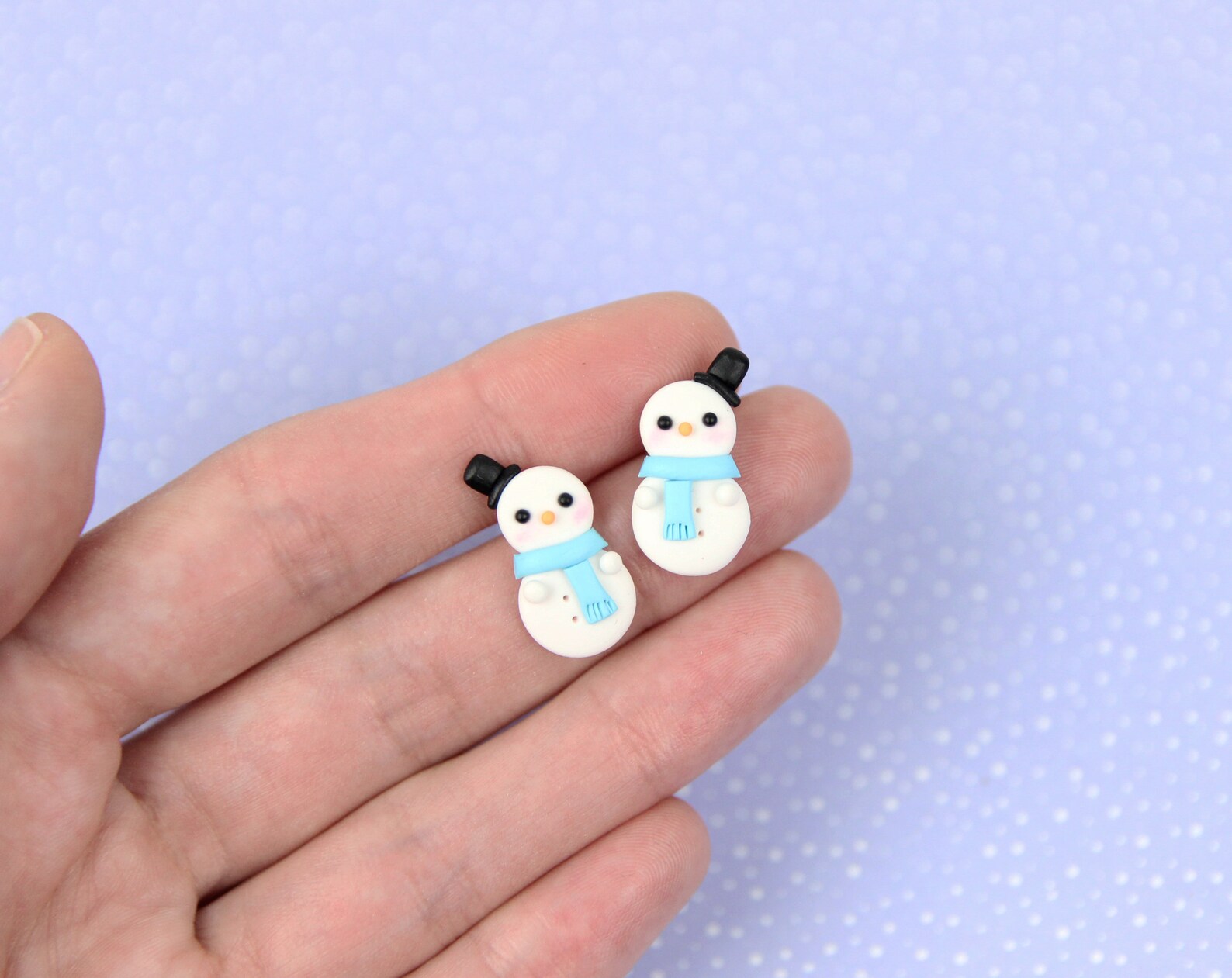 Snowman Stud Earrings Funny Winter Studs Stocking Stuffers Etsy