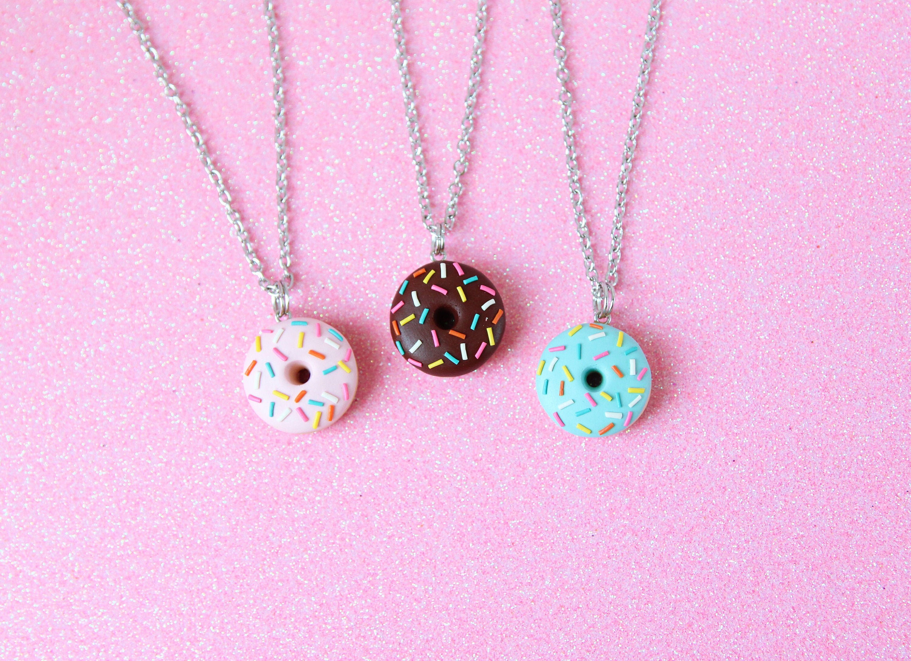 Mini Donut Necklace - Etsy