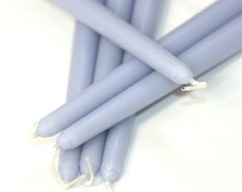 Lavender Taper Candles / Dinner Candles / Pack of 6 / 25cm long / Unscented / Non-drip.