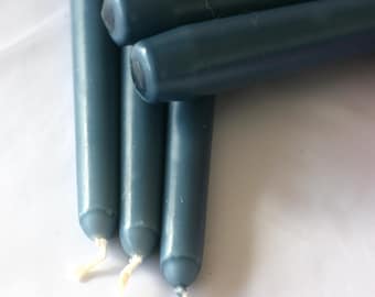 Marine Blue Taper Candles / Dinner Candles / Pack of 6 / 25cm long / Unscented / Non-drip.
