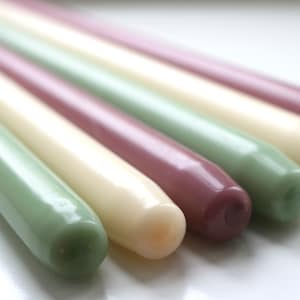 Pretty Pastel Collection Colourful Candles / Taper Candles / Dinner Candles / Pack of 6 / 25cm long / Unscented / Non-drip.