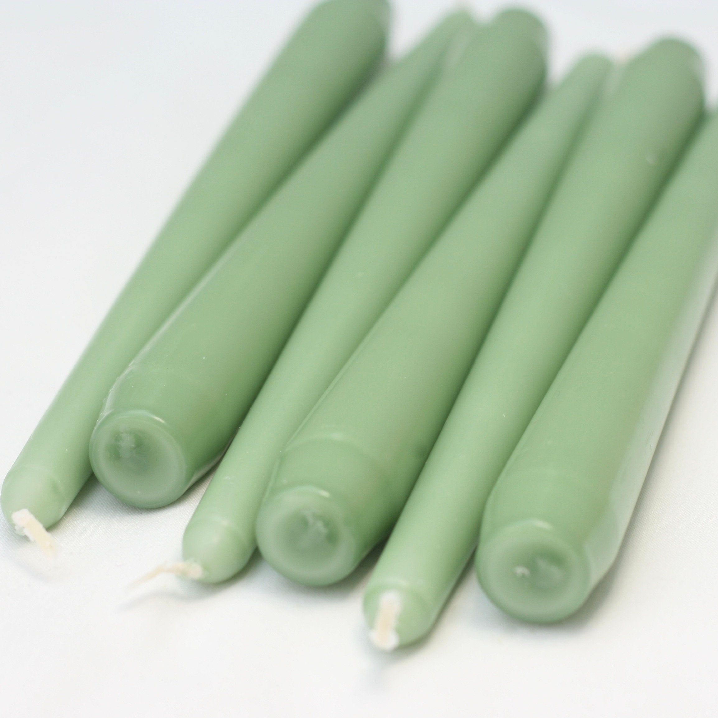 Jade Green Taper Candles / Dinner Candles / Pack of 6 / 25cm Etsy UK