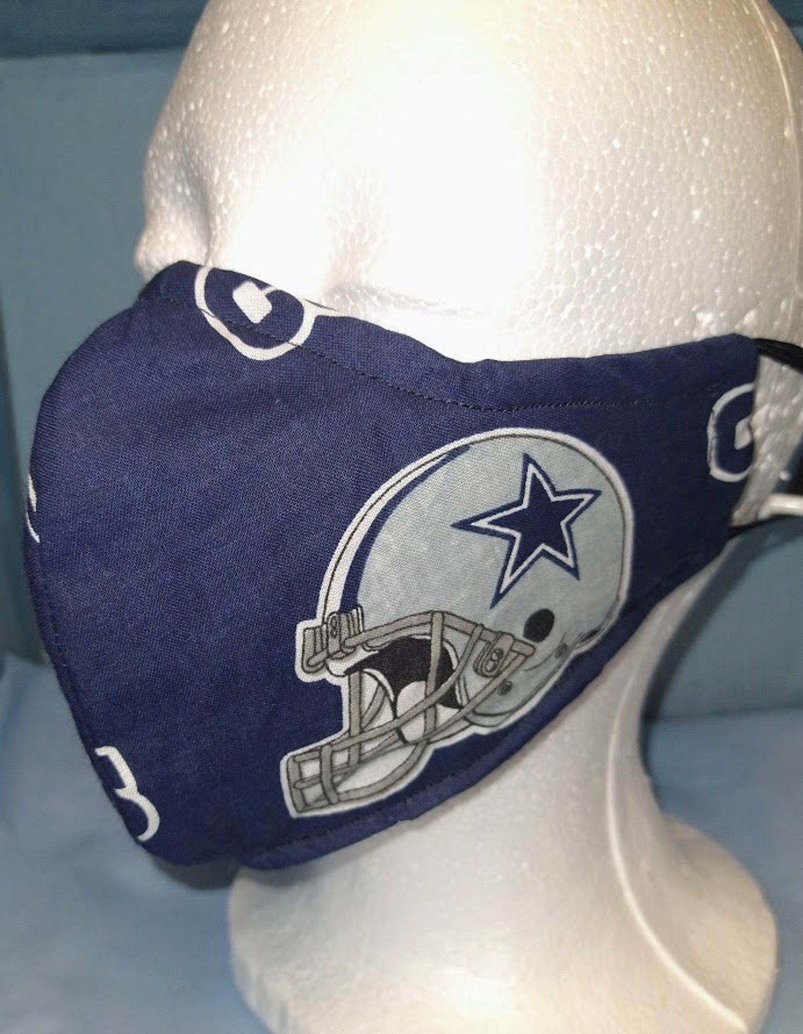 NFL Dallas Texas Cowboys Professional Football Team Face Mask Etsy