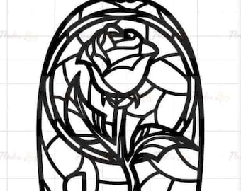 Beauty and The Beast Rose JPG file