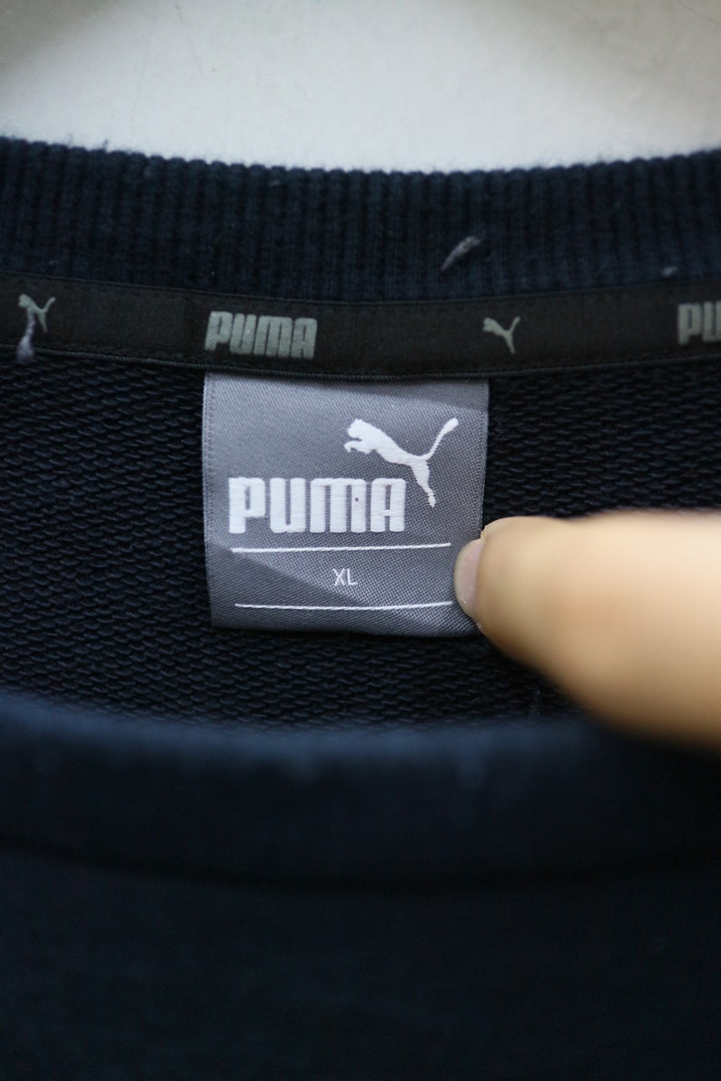 Vintage PUMA Sportswear Small Logo Black Pullover Sweater | Etsy