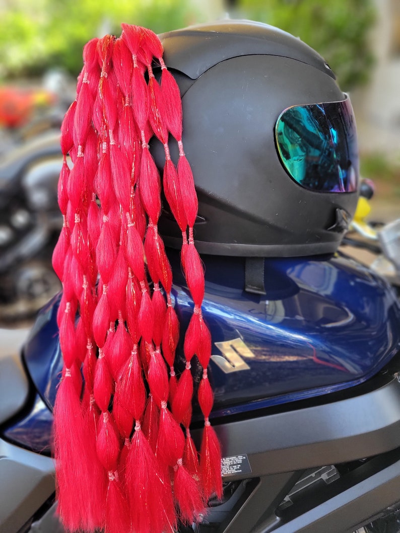 Biker Braids, Medusa Braid- Any Color, Rave Braid, Helmet Ponytail ...