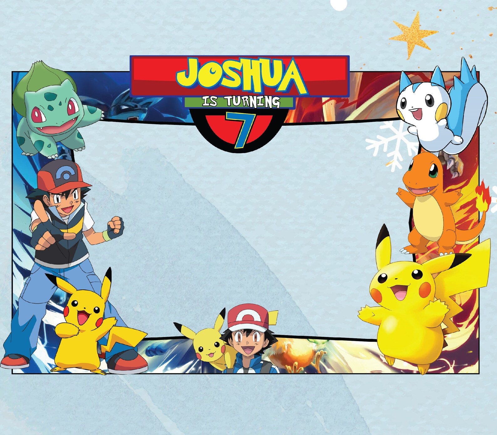 Pokemon Photo Booth Pokemon Photo Frame Pokemon Pokemon Etsy