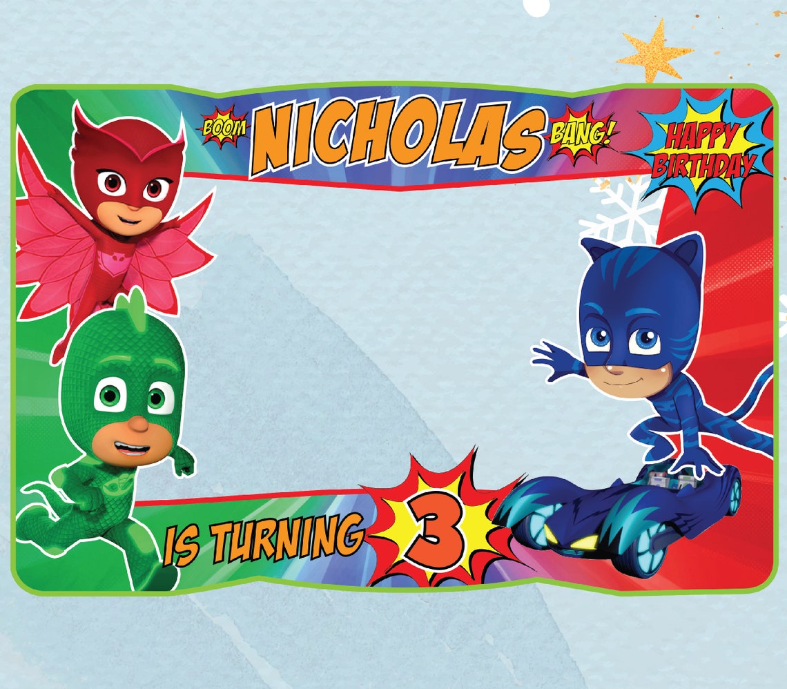 PJ Masks Photo Booth pj Masks Photo Frame pj Masks pj Masks Etsy