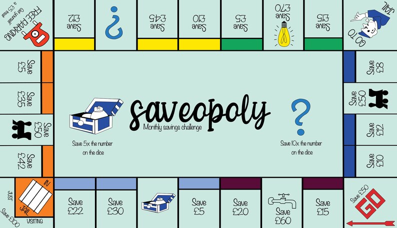 saveopoly-saving-challenge-cash-envelope-budget-binder-etsy-uk