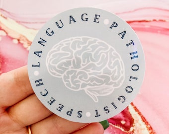 SLP Brain Natural Sticker | Series 7 | SLP Gifts | Speech Therapy