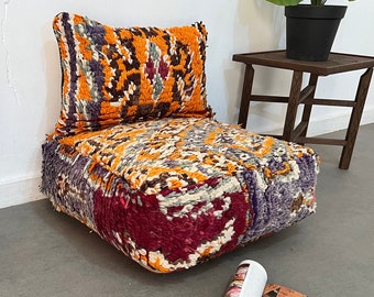 Gorgeous ottoman pouf,hand woven kilim pouf,cushion knot pouffe 24"24"8"freeshipping