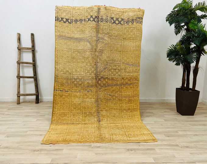 Berber Rug,Moroccan Rug,Tribal Wool Rug,Abstrat Rug,square rug 7.6x4.4FT