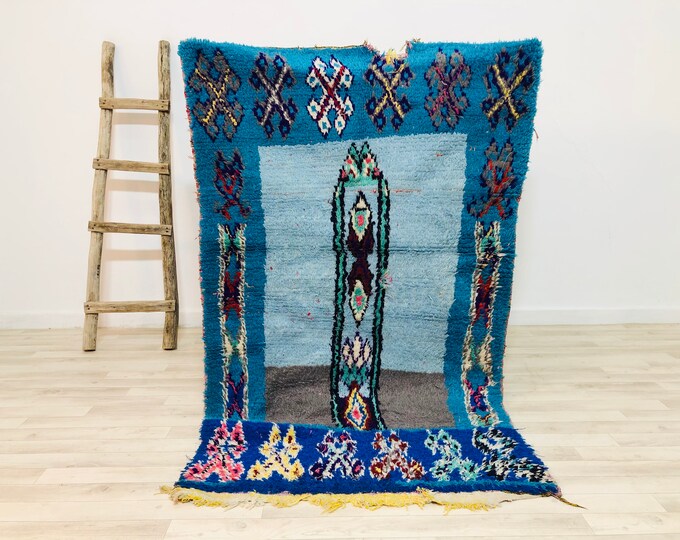 Stunning Azilal rug 5x3,Moroccan carpet,Berber Rug,Handmade 5.7x3.4 Homedecor rug,Teppich,area rug,Free shipping