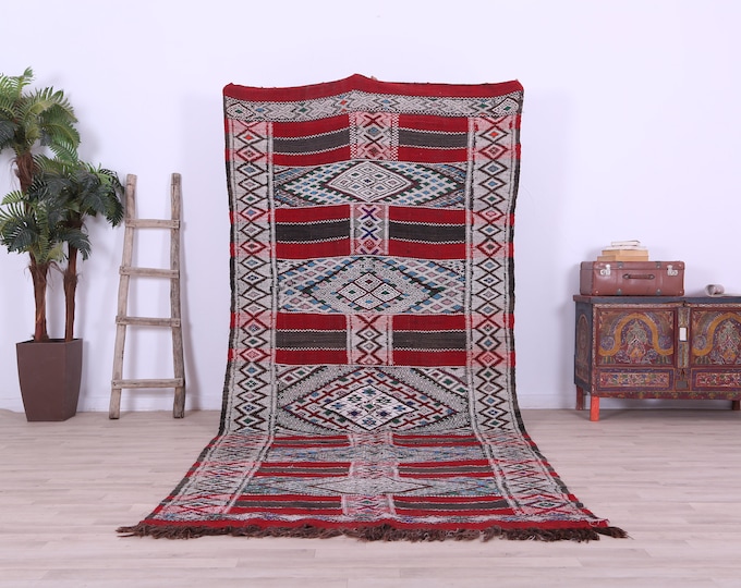 Moroccan kilim rug,bohemian kilim rug,carpet kilim rug,Abstract kilim Rug,kilim for decoration 11.3x5.0 FT