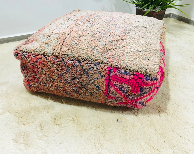 Vintage floor pouf ottoman chair Moroccan cushion cover 24"24"8" freeshipping