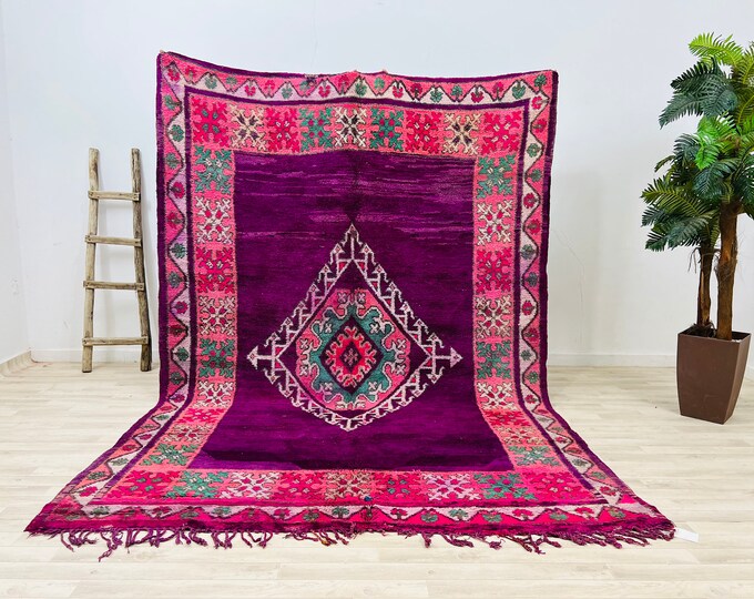 Berber Moroccan Rug, Boujaad Rug, Area Rug,7x9.7 Free Shipping