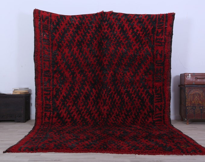 Large Moroccan Rug,Berber Wool Rug,Vintage Area Rug,Authentic Rug,Boho Berber Rug 10.1x 7.0 FEET
