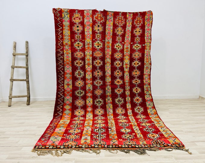5x9 Vintage Area Rug,Beautiful Moroccan style Rug,Wool Rug,Rug for livingroom,Rug for bedroom 5.7 x 9.7 FT