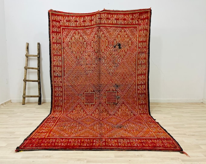 Gorgeous Beni M'guild middle Rug,Moroccan Berber Carpet,Boho Teppich Rug 6.2 x 10.8 FEET
