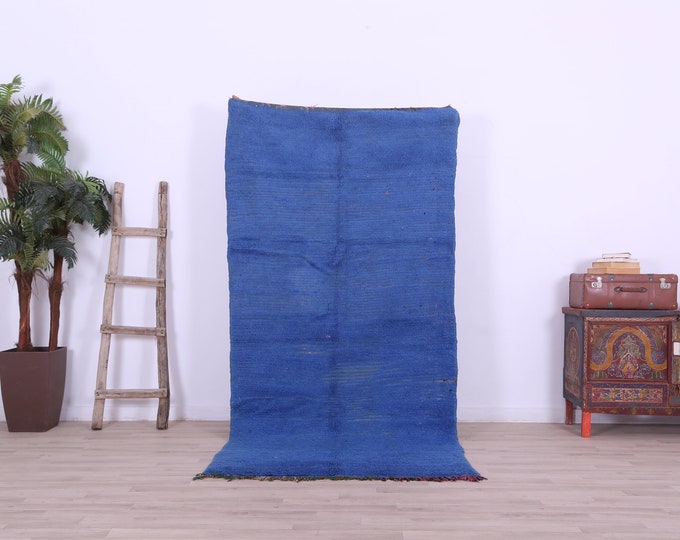 blue Rug-Handmade Rug,Decorative Rug,Area Rug,Livingroom Rug 8.2x3.9 FT