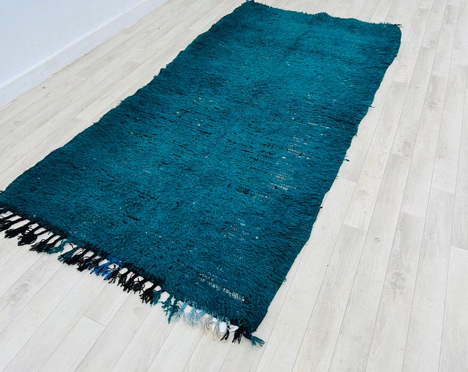 Green Vintage Carpet, Bohemian Rug, Wool Rug,Tribal Rug,3.3X6.6