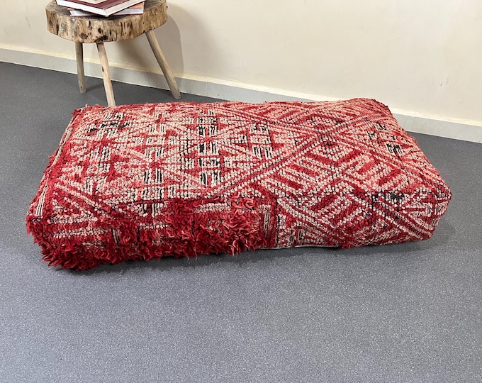Rectangulare floor cushion vintage floor pouf ottoman pouffe 48" x 24" x 8" FREE SHIPPING