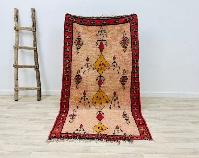 Moroccan Bohemian Rug,Handmade style rug,Boho Rugs,Colorful Pink Rug 6.1 x 3.7 FEET