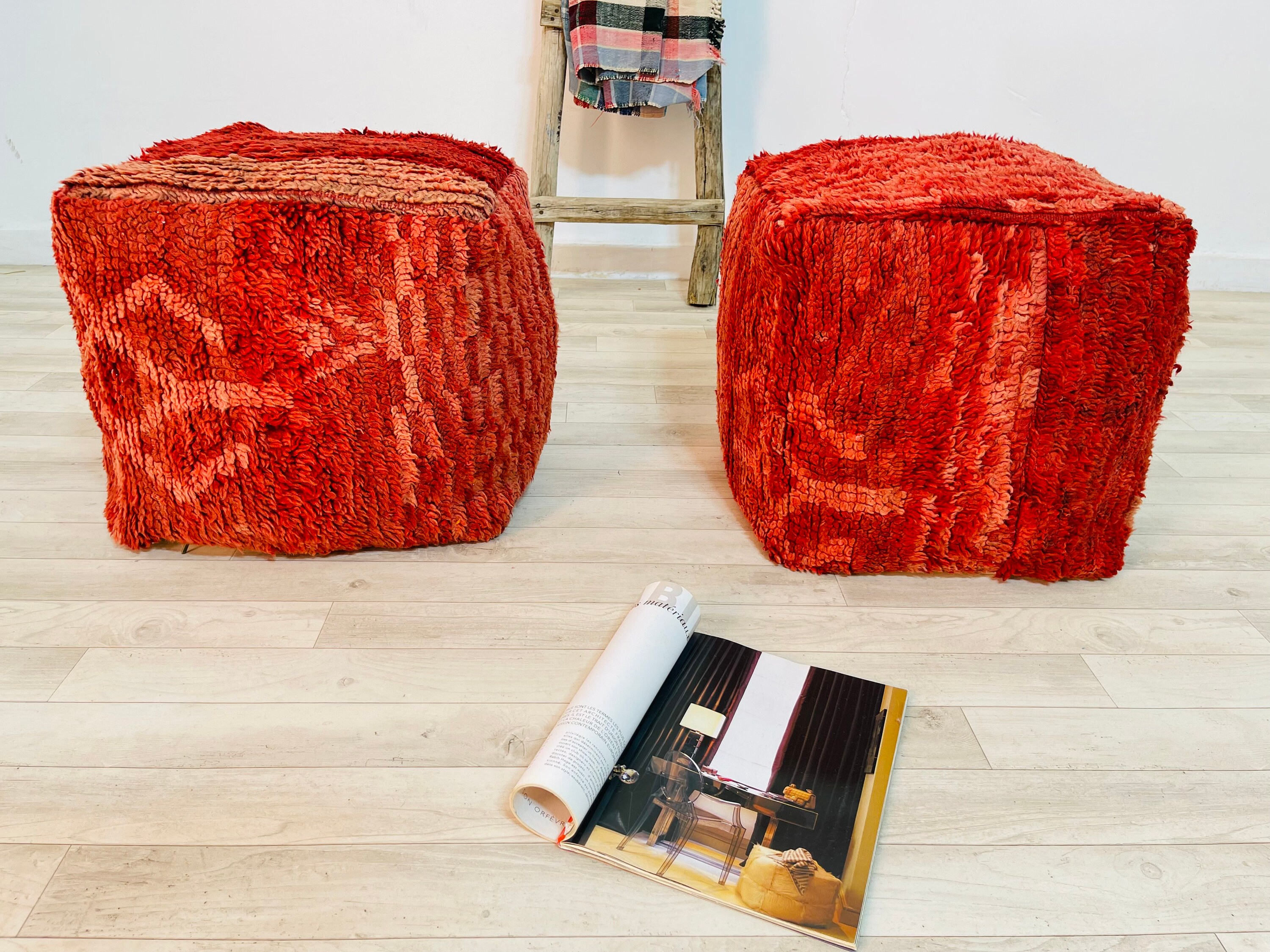 Vintage Berber Ottoman Pouf Cube From Morocco Deal For Two Floor Cushion