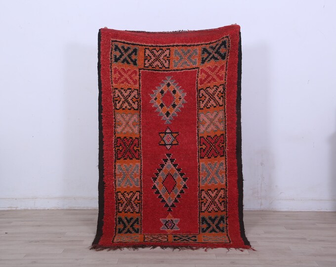 Moroccan Fine Rug,Boho rug,Area Rug,Colorful Rug,living room rug 4.9x2.9 FEET