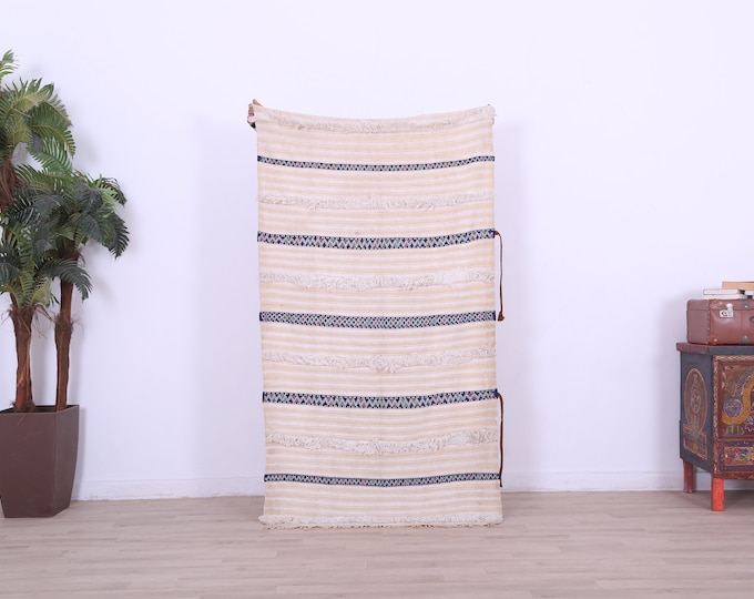 Moroccan Rug Berber Flatwoven rug small blanket rug 5.7 x 3.3FT
