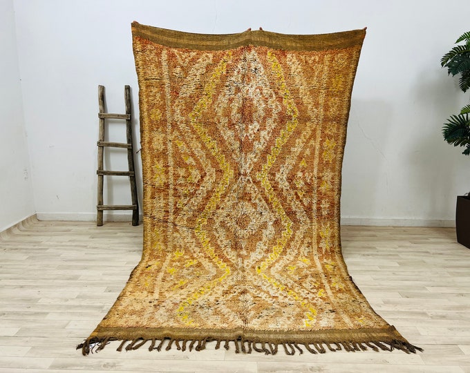 Amazing Vintage Rug,Livingroom Rug,Moroccan Rug,Genuine Wool Rug,Bohemian Rug 9.3x5.4FT