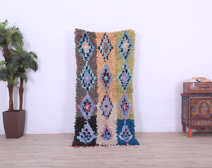 Moroccan handmade rug, colorful rug, rugs for living room, area rug, vintage persian rug,6.5x2.9FT