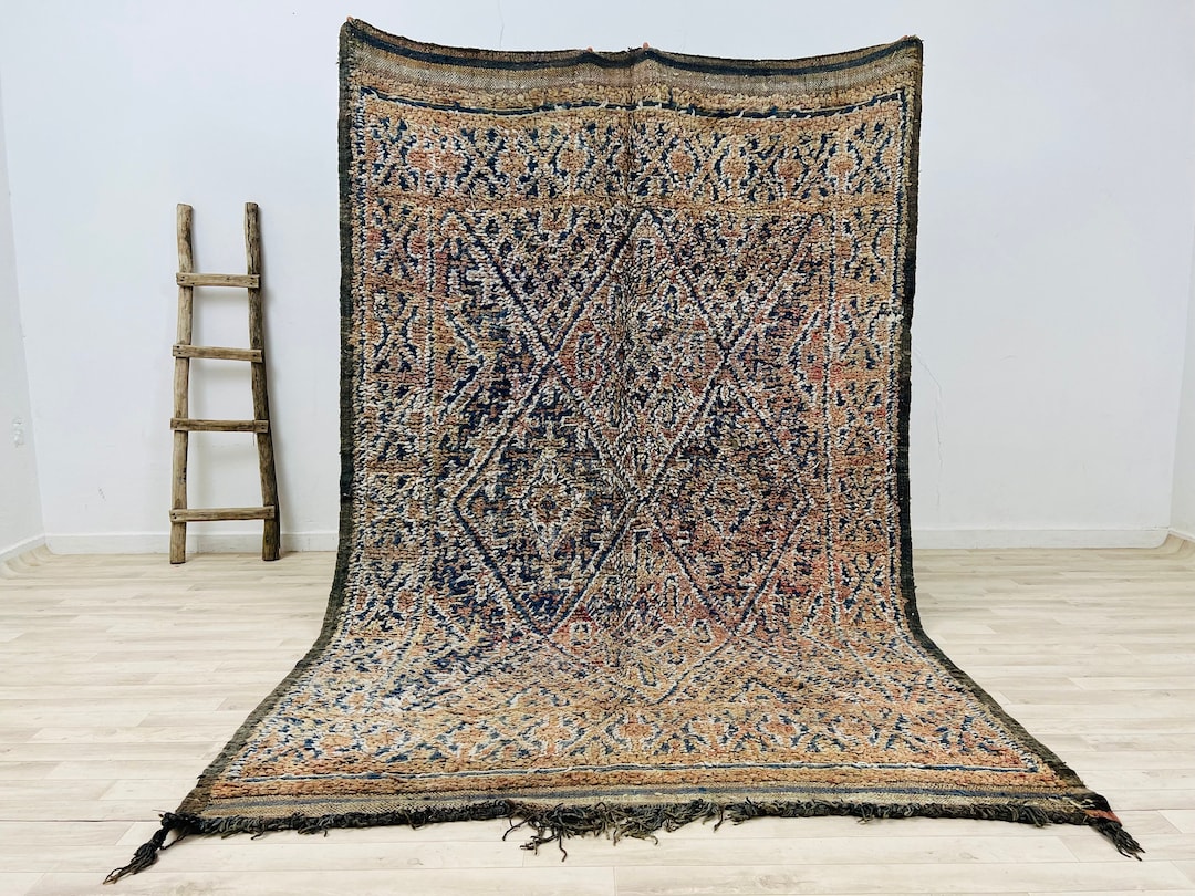 Vintage Bohemian Rug Faded Rug Livingroom Rug Home Decor Wool Rug 9.2 X ...