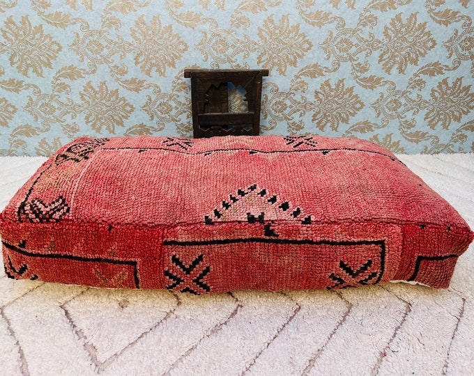 Rectangulare floor cushion vintage floor pouf ottoman pouffe 48" x 24" x 8" FREE SHIPPING