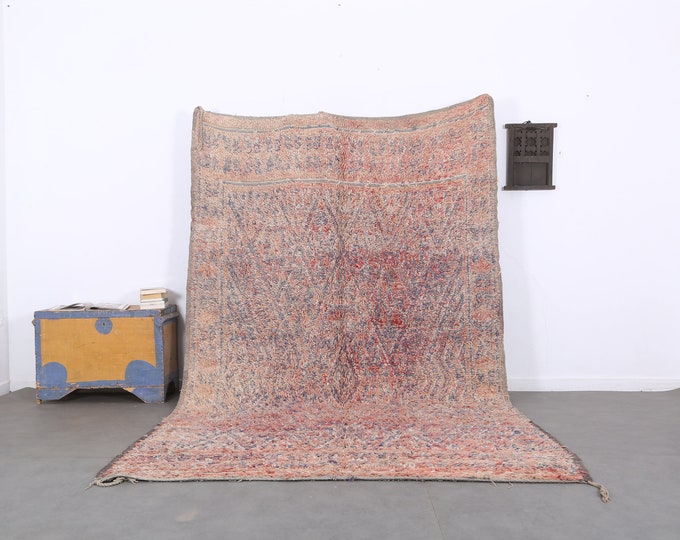 Decorative rug,wool carpet,vintage rug,Moroccan old design 11 FT x 6.6 FT