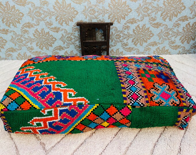 Rectangulare 30% off Moroccan cushion vintage floor pouf ottoman pouffe 48" x 24" x 8" FREE SHIPPING