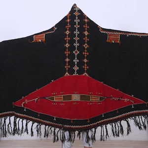Vintage Hooded Cloak traditional wool cape&quot;Akhnif Cape&quot; Moroccan style cloak berber burnous wool Freeshipping