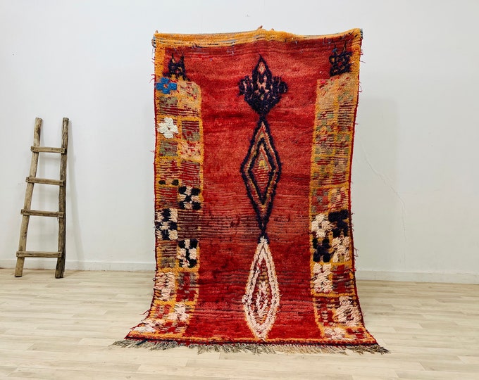 Gorgeous Moroccan Berber Rug Vintage Area Rug Tribal Rug 7.8 x 4.5 FT