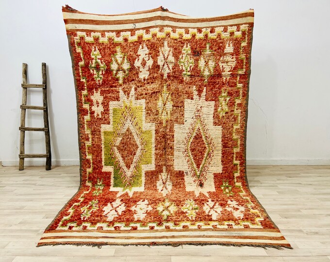Handmade berber rug,Tribal rug,Abstract rug,Area rug, living room rugs 9.1x6FT