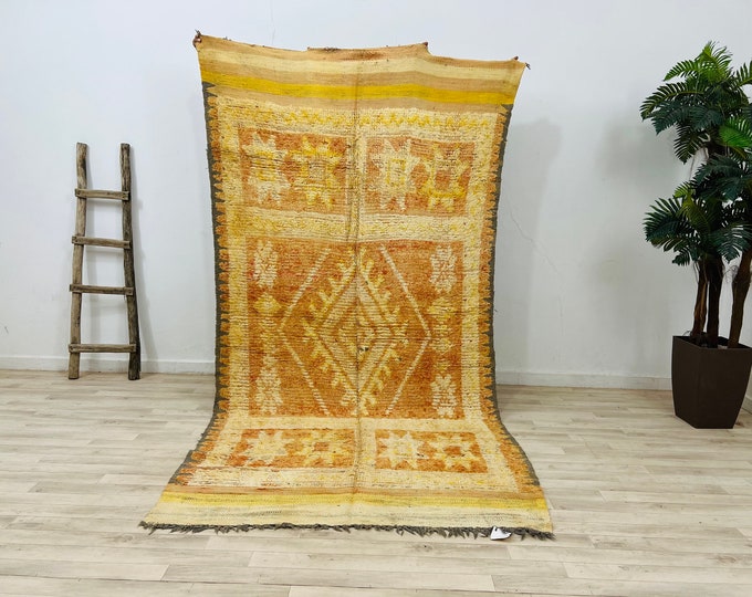 Handmade Rug,Berber Rug,Moroccan Rug,Tribal Wool Rug,Abstrat Rug 9.7x4..8FT