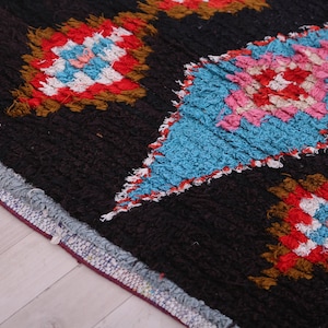Black Vintage Art Rug, Modern Rug ,floor Rug, Offce Rug, Colorful Rug,7 ...