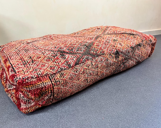 Amazing Berber Moroccan cushion vintage floor pouf ottoman 30% off pouf 48" x 24" x 8" FREE SHIPPING