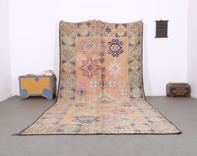 Moroccan old design,decorative rugs,wool carpet,wonderful rug 14.4 FT x 6.6 FT