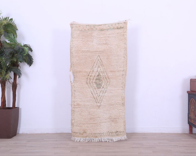 Moroccan Vintage Rug ,Authentic Boho Rug, Wool Rug,berber Tribal Rug small rug 5FT x 2.4 FT