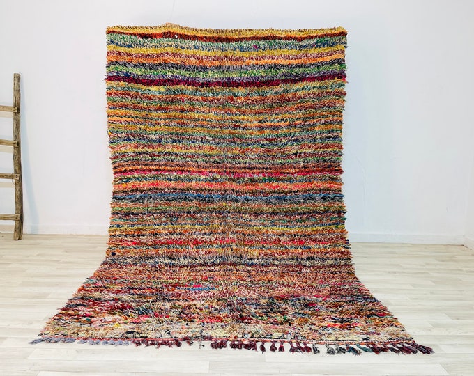 SAMIRA-Colorful Morrocan Rug Contemporary Livingroom rug Azilal Tribe 9x5.6Ft