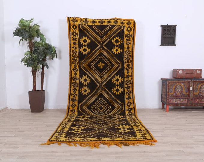Berber Moroccan rug,Wool area rug,Rug for livingroom,Boho Rug 4.4 x 11Ft