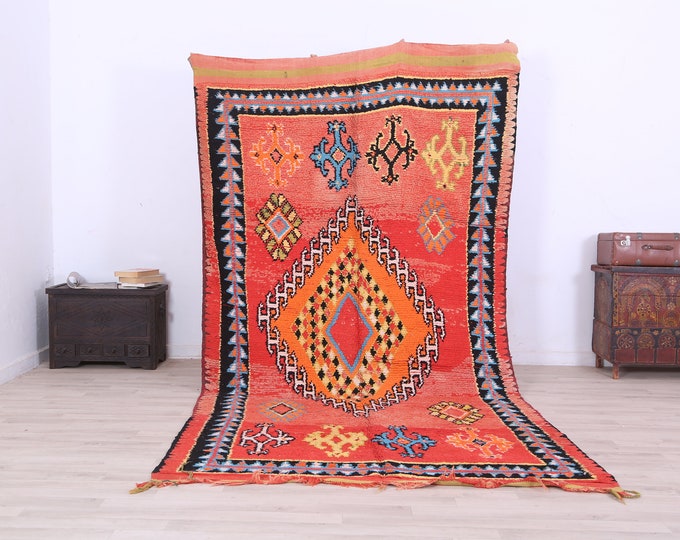 Freeshipping Moroccan Rug,Berber Tribal Rug,Area Rug,Handmade Tribal Rug 10 x 5.3 FT