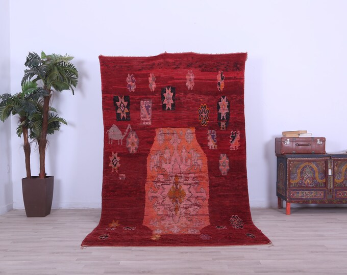 Moroccan Berber Rug Handmade Rug Authentic Rug Genuine Wool Area Rug 8.8 x 5FEET