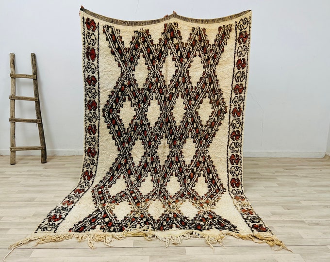Stunning Moroccan Rug Handmade Berber rug Tribal Wool Rug Teppich Marocain Rug 8.3 x 5.5 FT